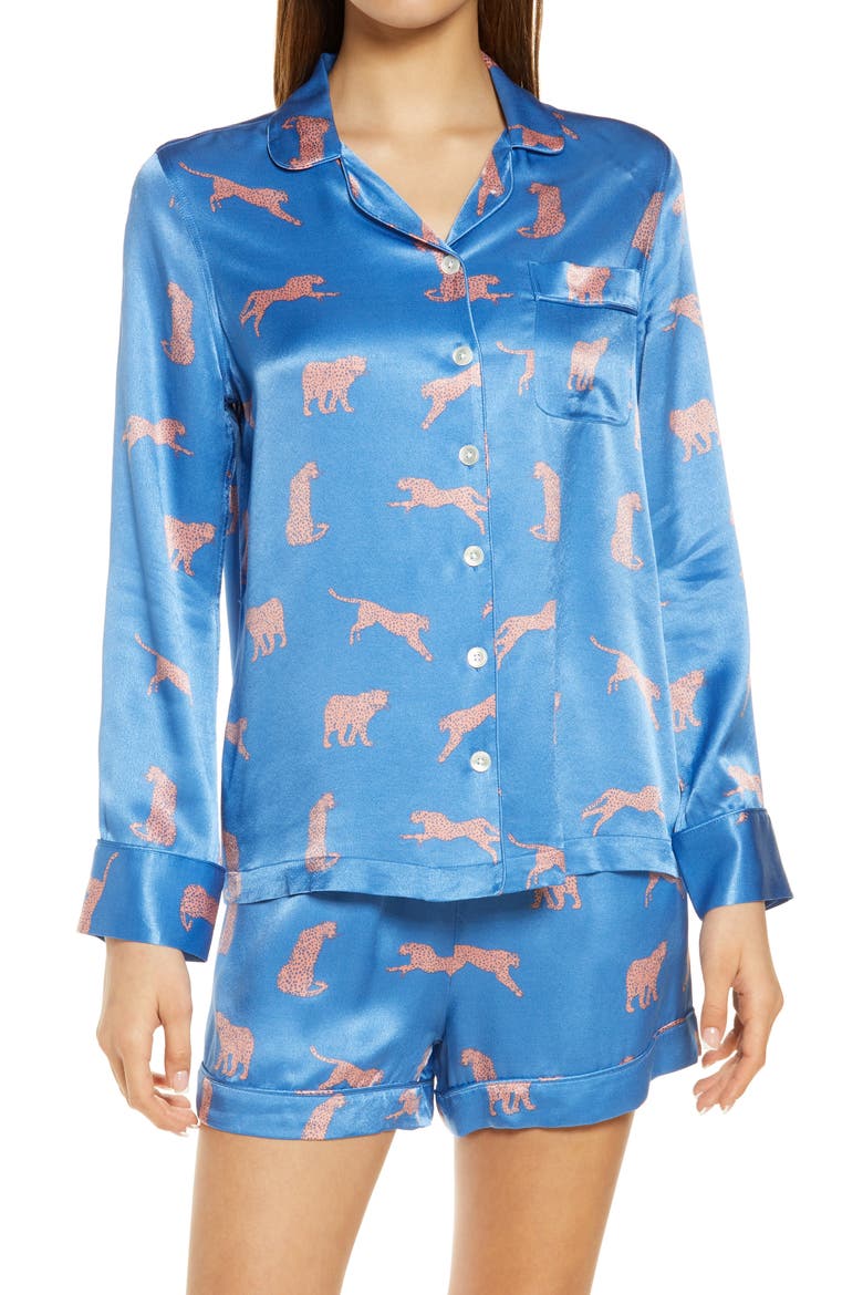 Clarise Short Pajamas, Main, color, PINK CHEETAHS