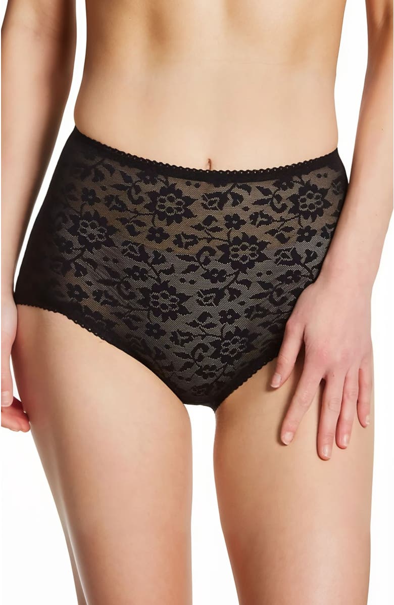 Rago V- Leg Panty Brief Extra Firm Shaping, Main, color, Black