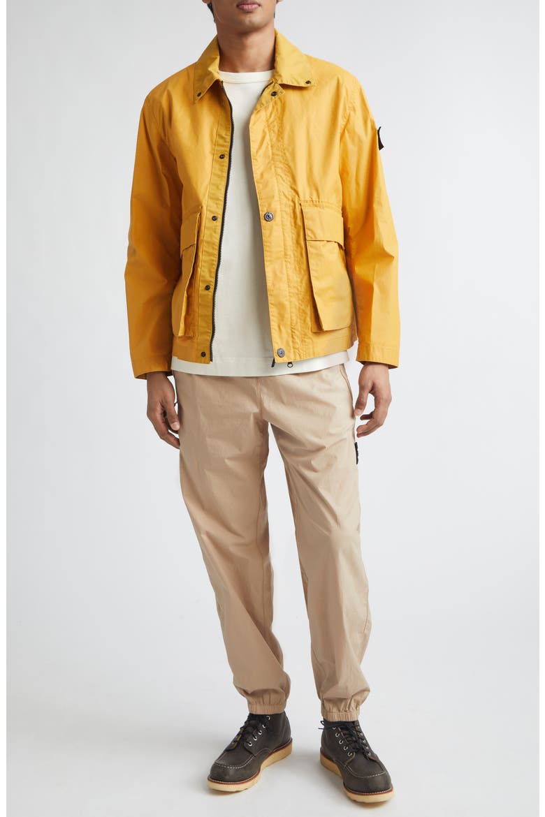 Coated Twill Jacket, Alternate, color, MUSTARD