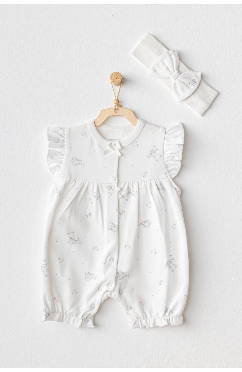 Andy Wawa Cuddly Romper Ruffle Band Set, Alternate, color,