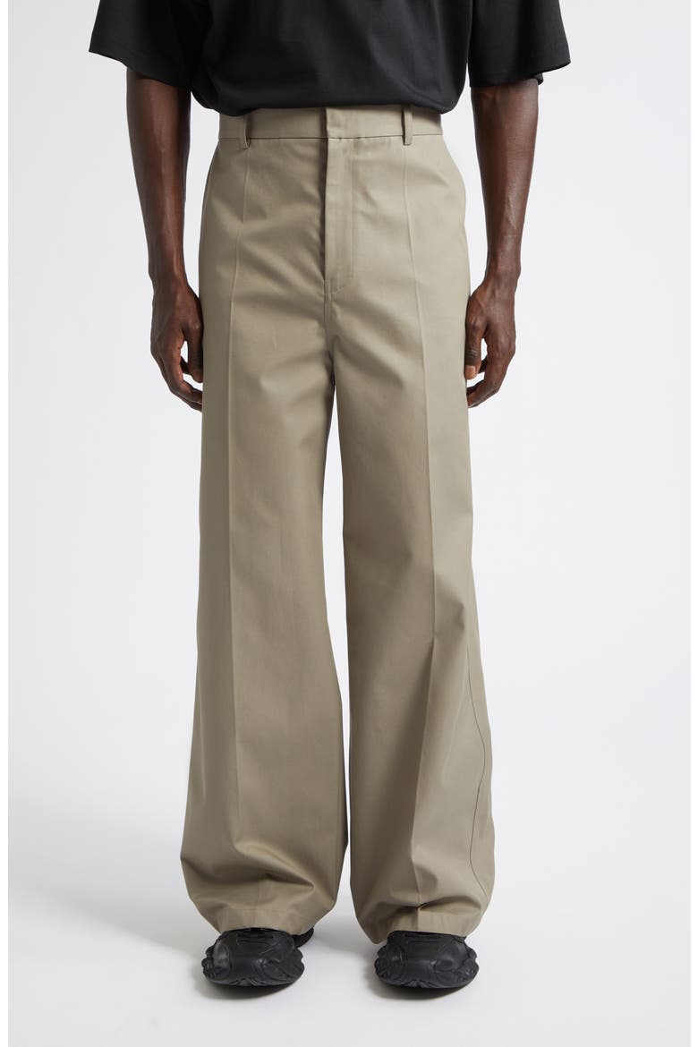 Oversize Cotton Twill Chinos, Main, color, BEIGE