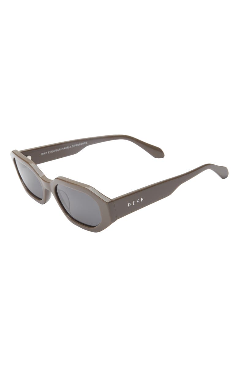 DIFF Allegra 53mm Polarized Rectangular Sunglasses, Alternate, color, Grey