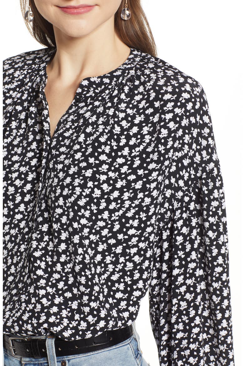 Easy Volume Top (Nordstrom Exclusive), Alternate, color, SN BLACK VINTAGE FLORAL