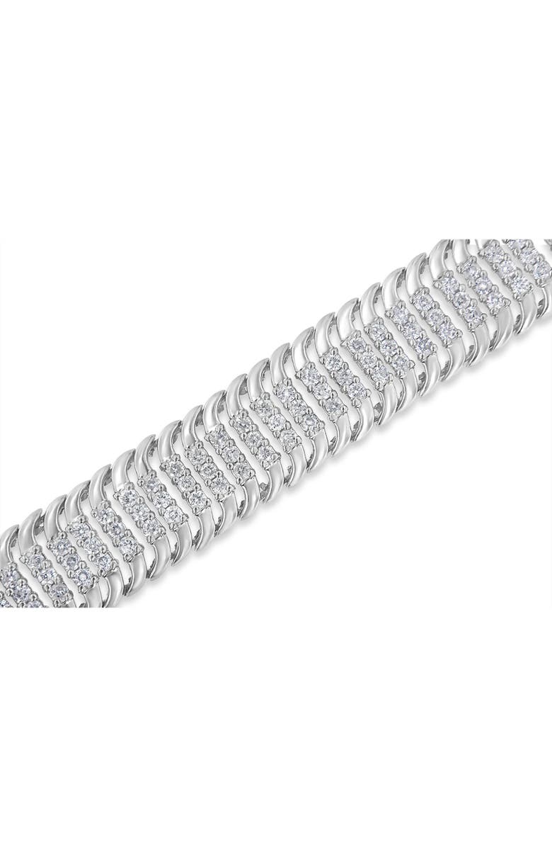 Haus of Brilliance 14K White Gold 5.0Cttw Diamond S Wave Serpentine Tennis Bracelet, Alternate, color, White