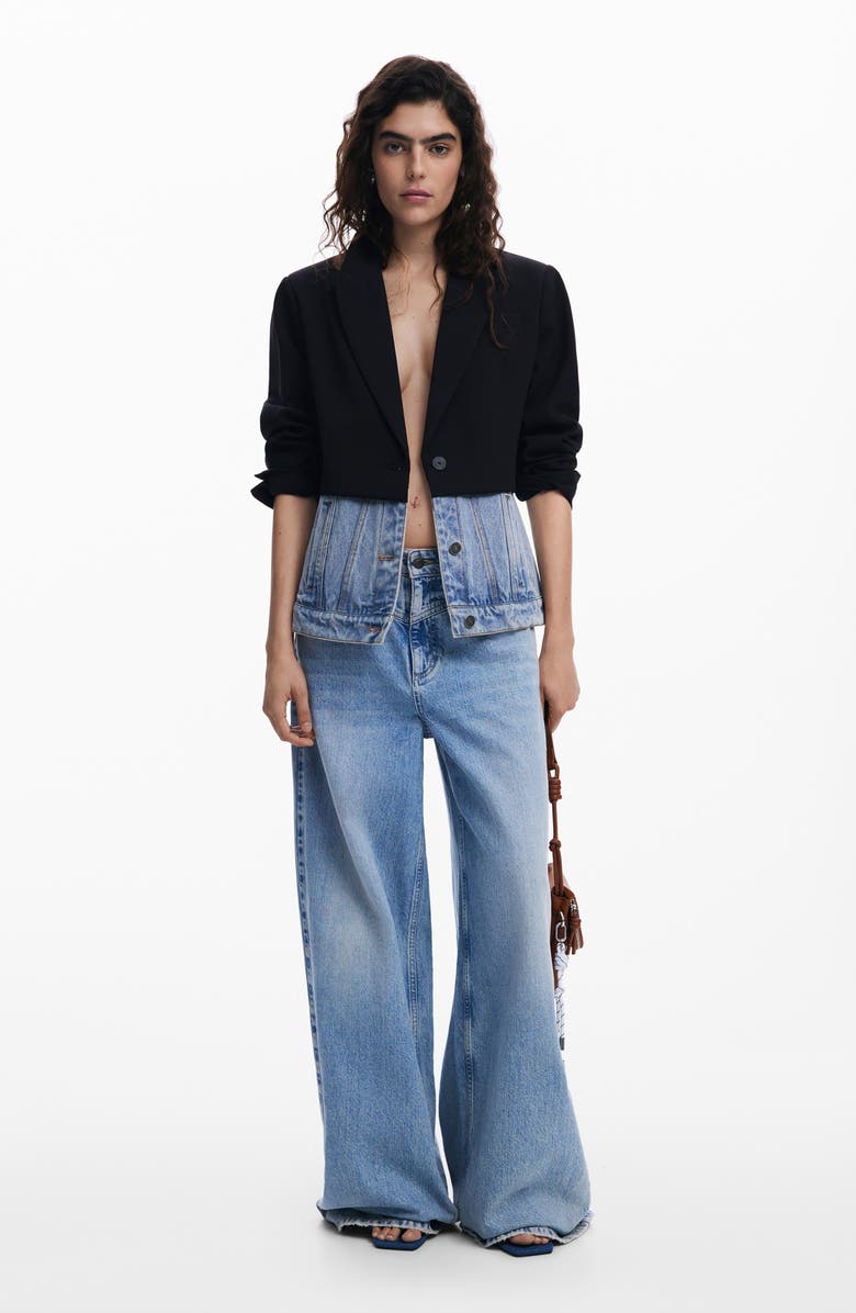 Desigual Straight Cut Half Blazer, Alternate, color,