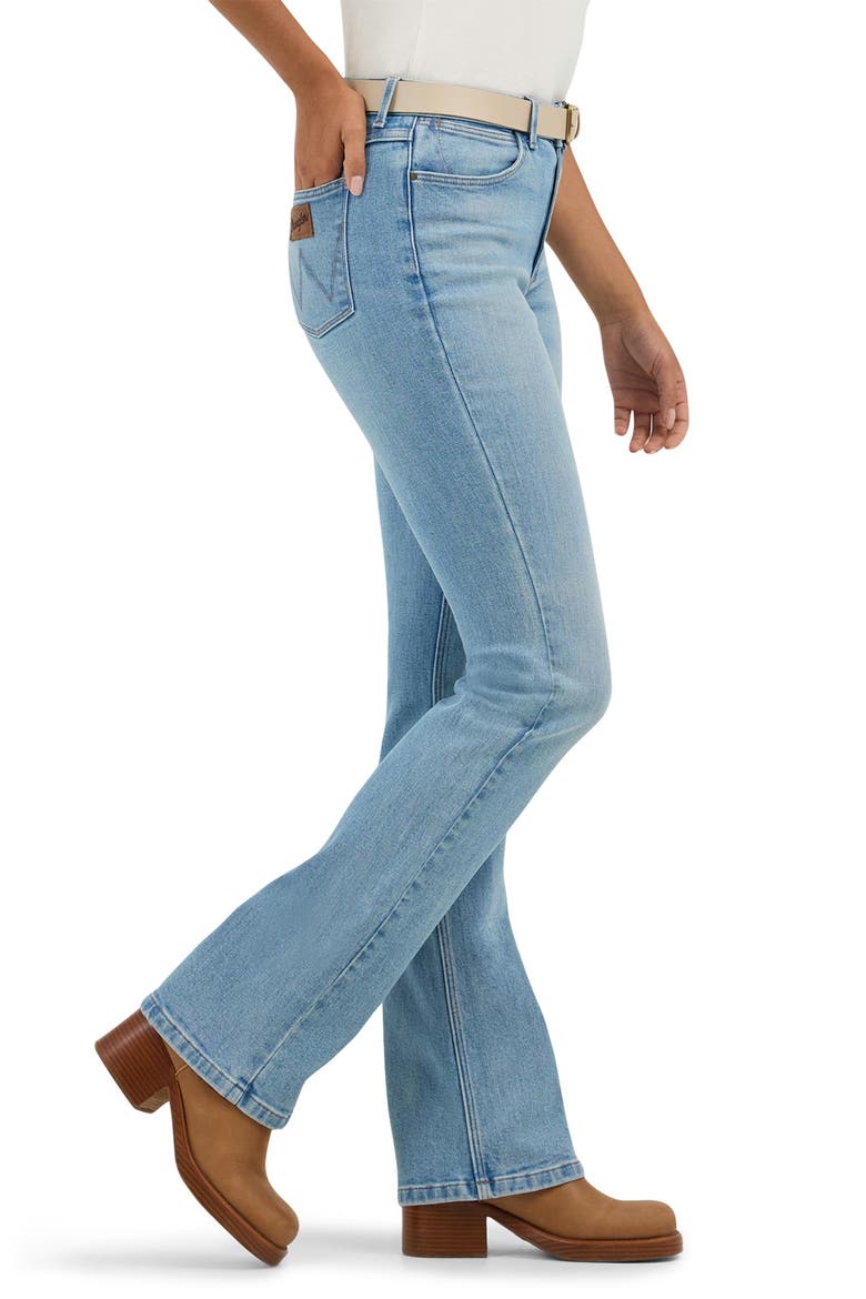 High Waist Bootcut Jeans, Alternate, color, DUNE