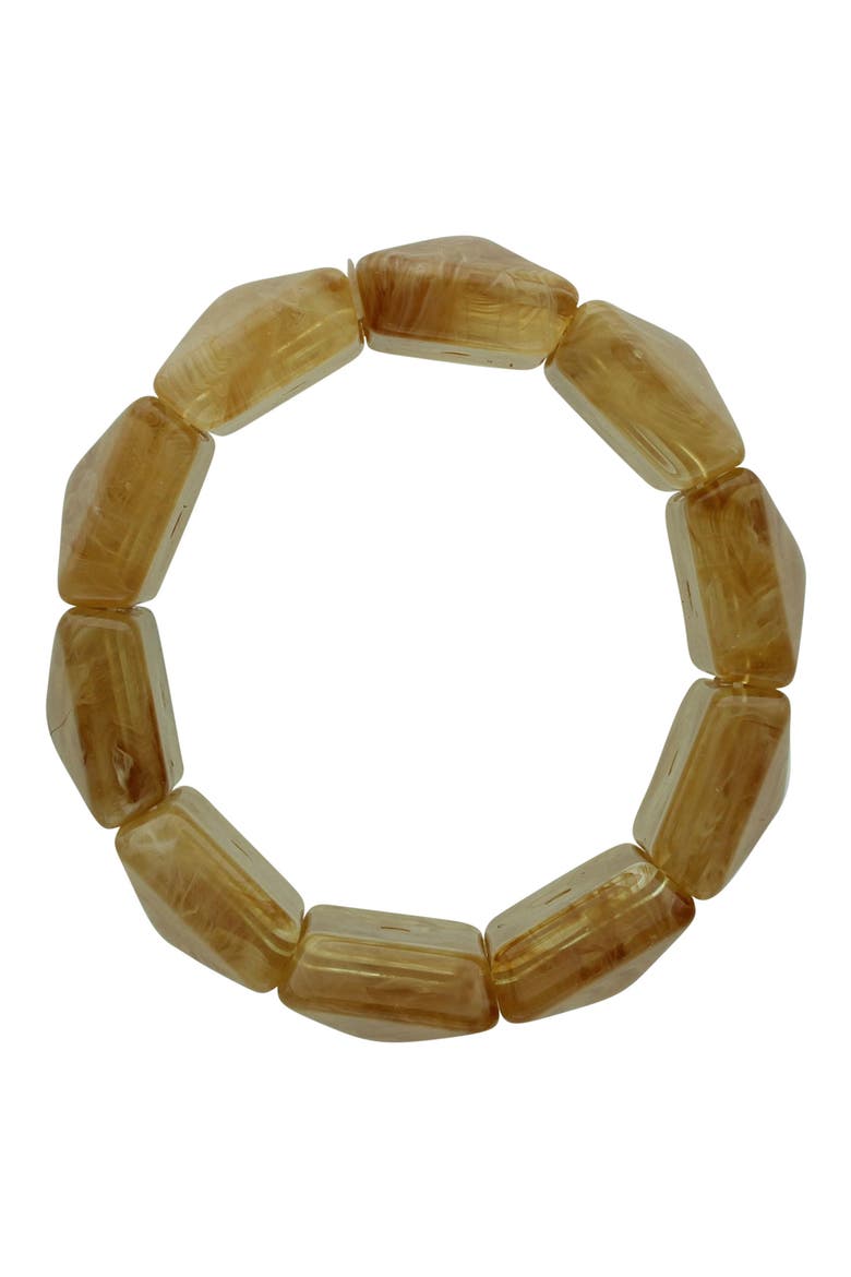 Cammie Resin Stretch Bracelet, Alternate, color, BROWN