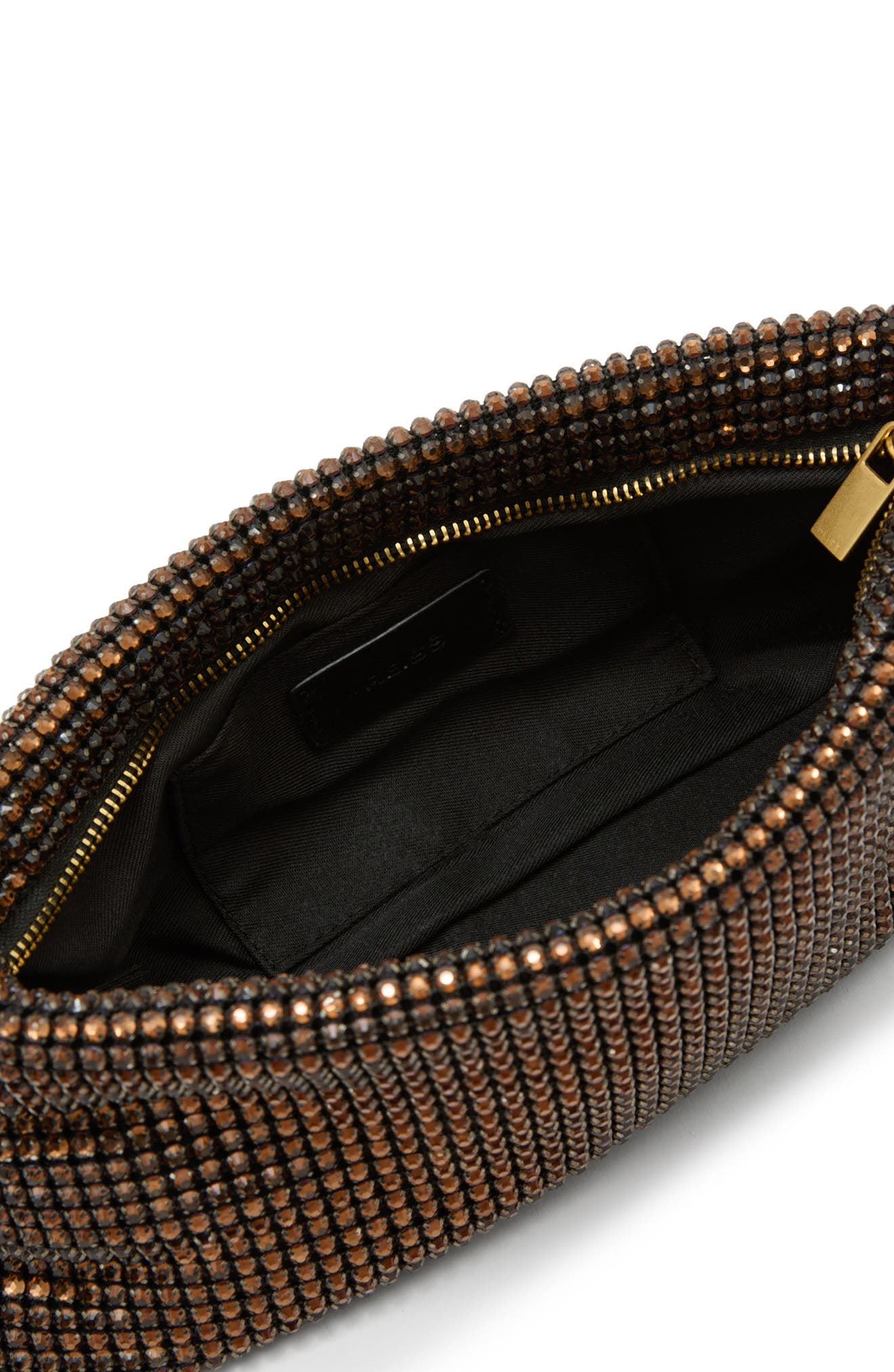Olga Crystal Embellished Clutch, Alternate, color, CHOCOLATE