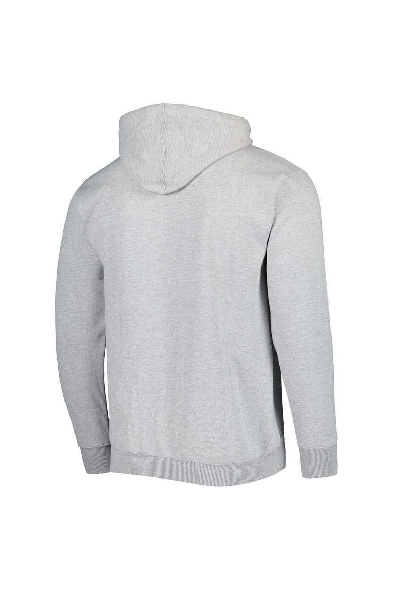 Men's Fanatics Branded Heather Gray New York Knicks Wordmark French Terry Pullover Hoodie, Alternate, color, Heather Gray