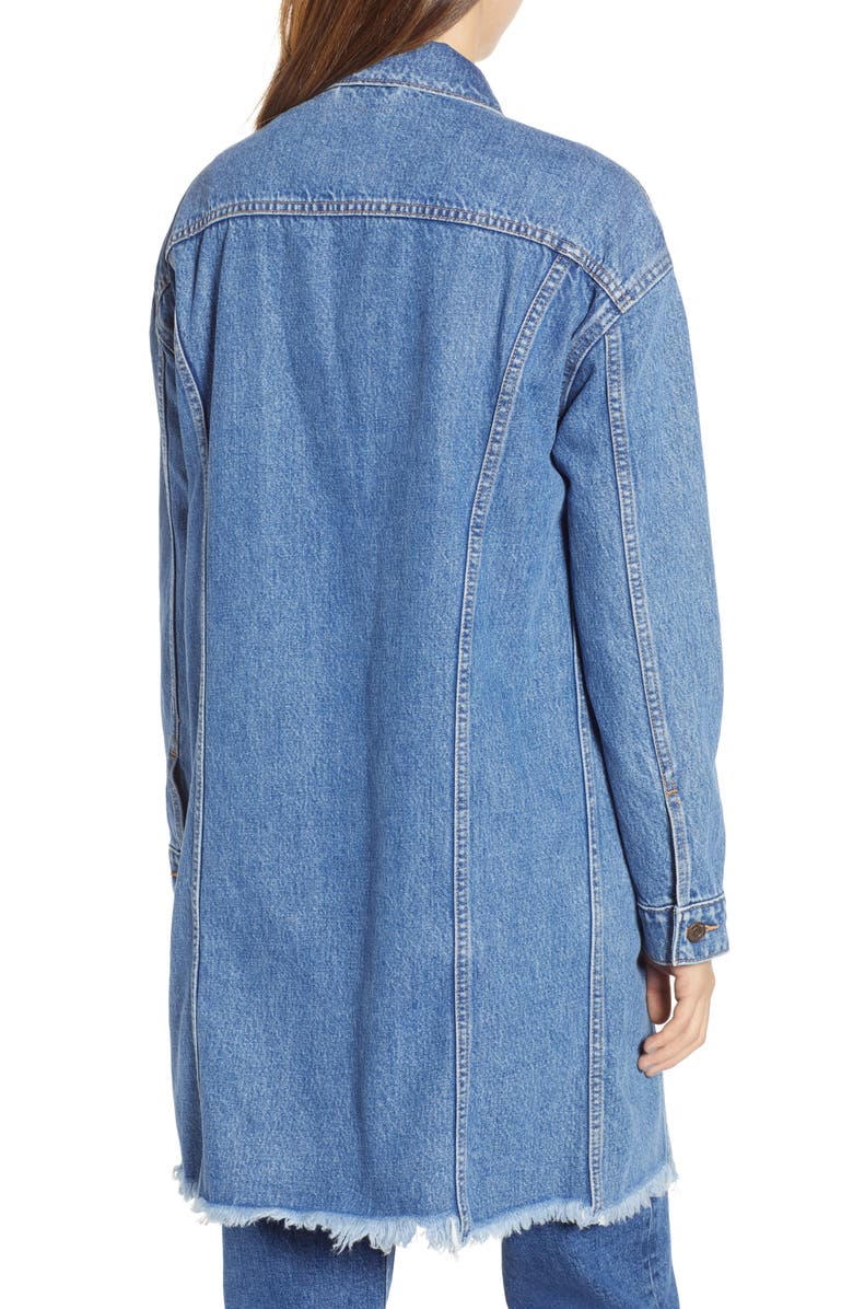 Levi's<sup>®</sup> Extra Long Denim Trucker Jacket, Alternate, color, 