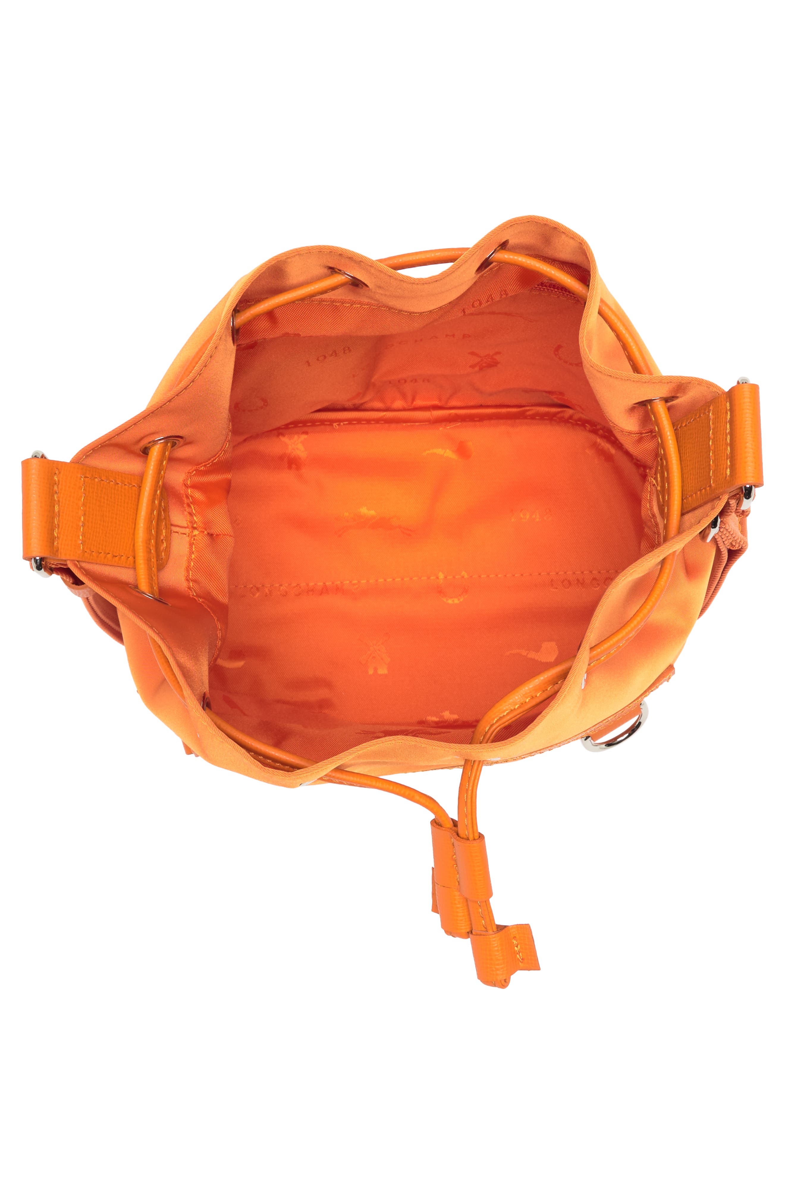 Longchamp Small Le Pliage Neoprene Bucket Bag, Alternate, color, Orange