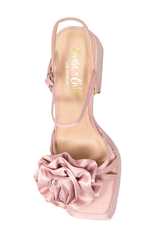 Chase & Chloe Chase And Chloe Danielle Rosette Platform Sandal