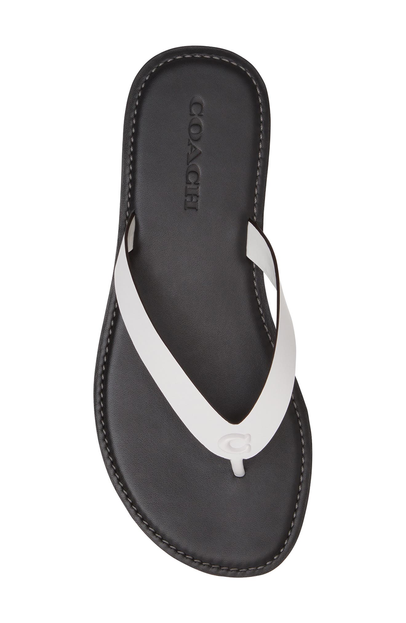 COACH Brianna Flip Flop, Alternate, color, Optic White