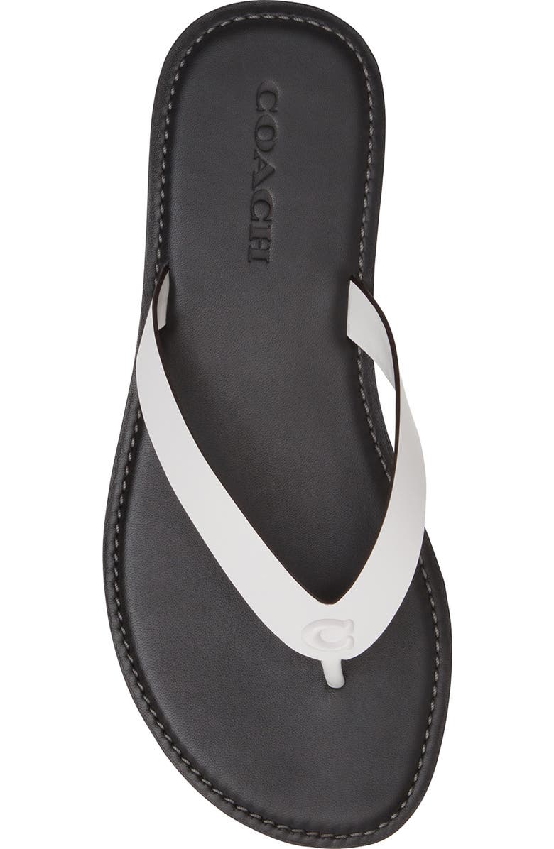 COACH Brianna Flip Flop, Alternate, color, Optic White