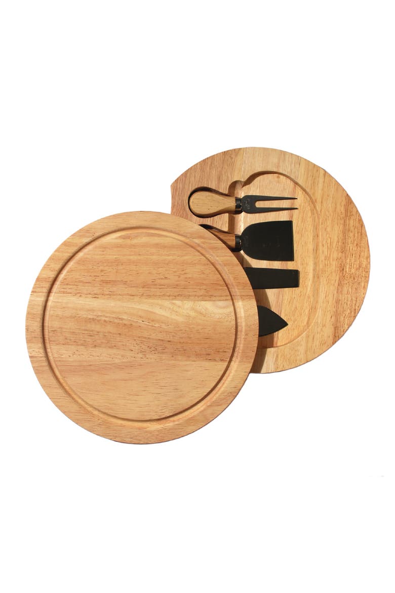 Camembert Cheese Board & Tool Set, Main, color, Wood