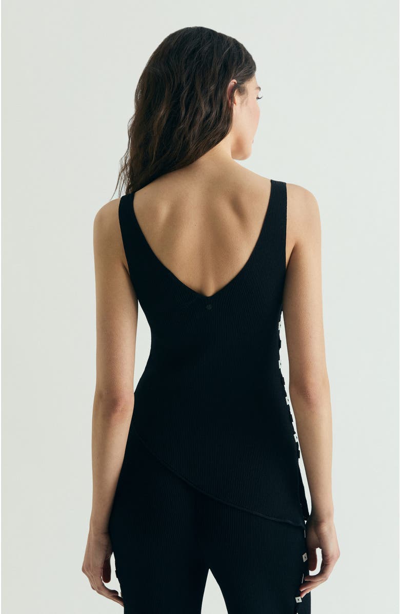 Scalpers Buttons Knit Top, Alternate, color, Black