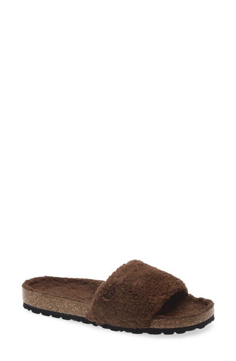 Mylie Faux Fur Slide Sandal (Women)