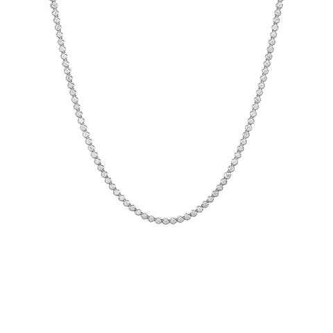 3 Carats Diamond Buttercup Tennis Necklace 14K