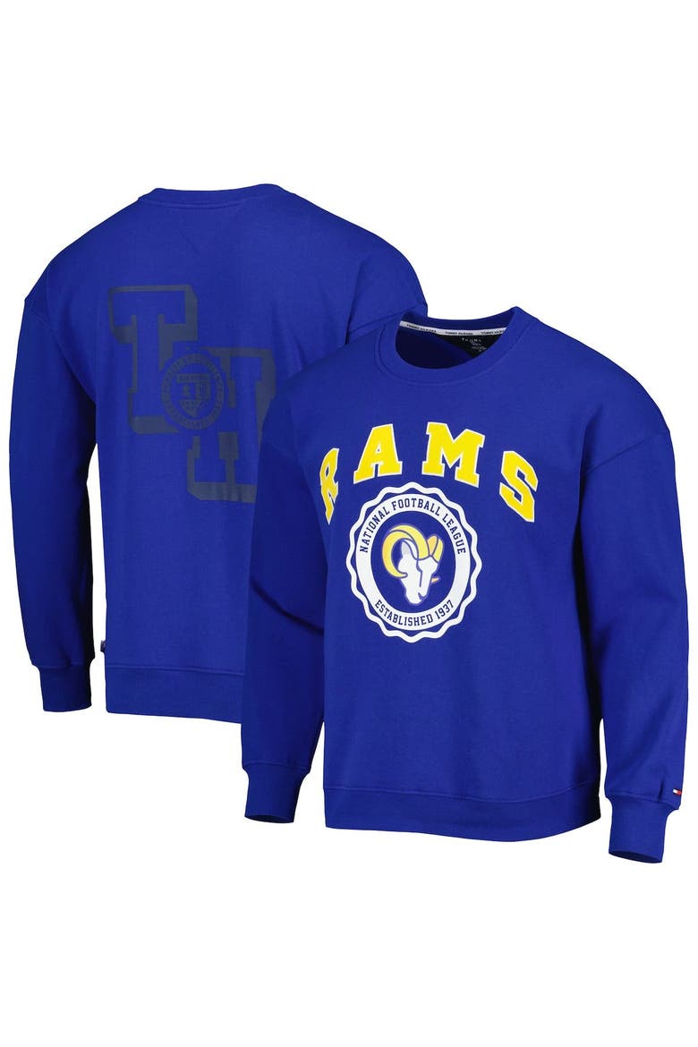 Men's Tommy Hilfiger Royal Los Angeles Rams Ronald Crew Sweatshirt, Main, color, Royal