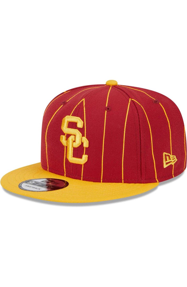 New Era Men's New Era Cardinal/Gold USC Trojans Vintage 9FIFTY Snapback Hat, Main, color, 