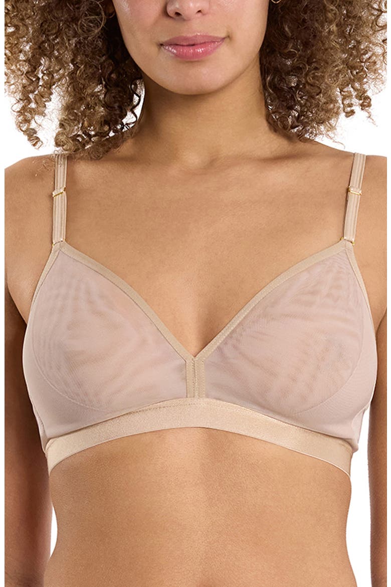 Mesh Wireless Bra, Main, color, CHAI
