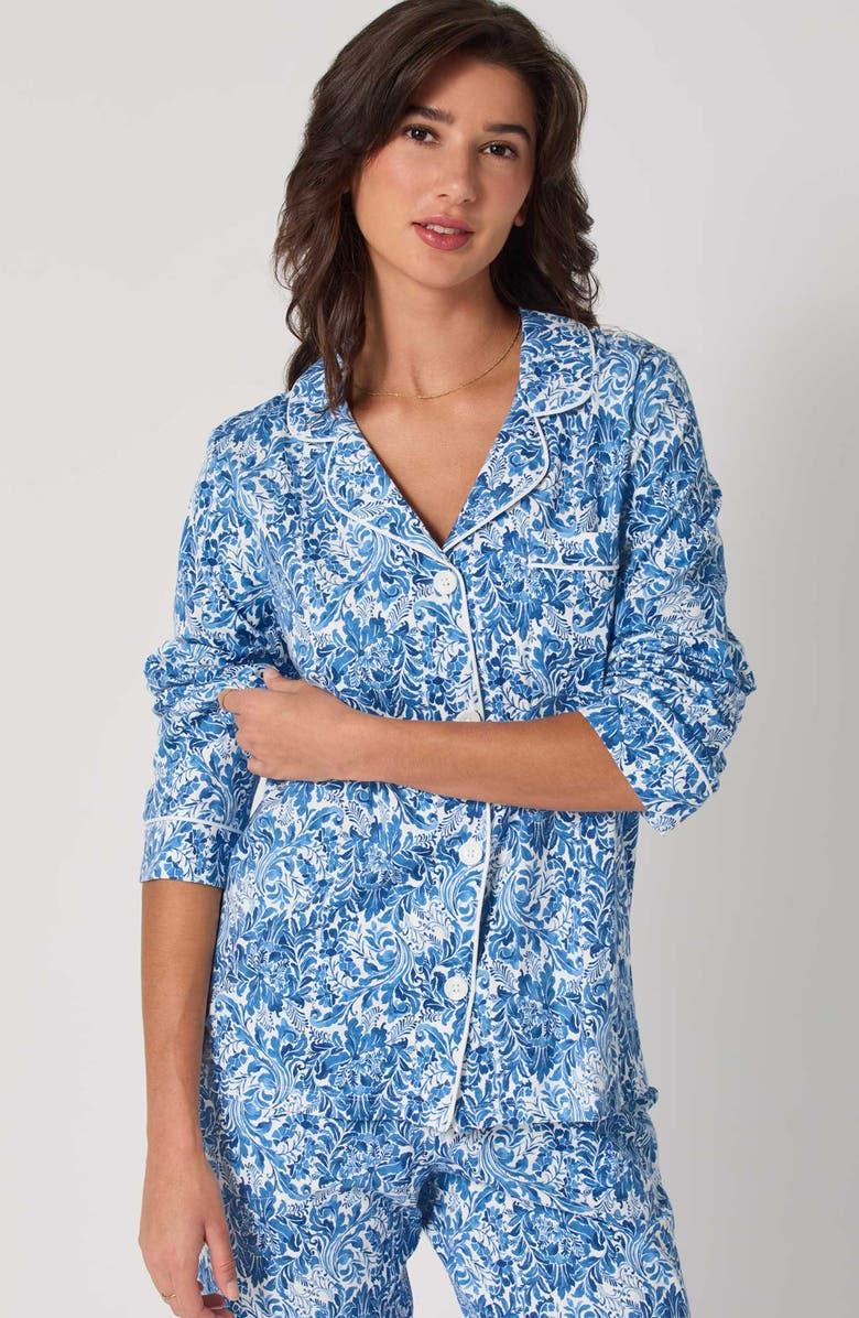 BedHead Pajamas Print Jersey Pajamas, Alternate, color, Dreamy Damask