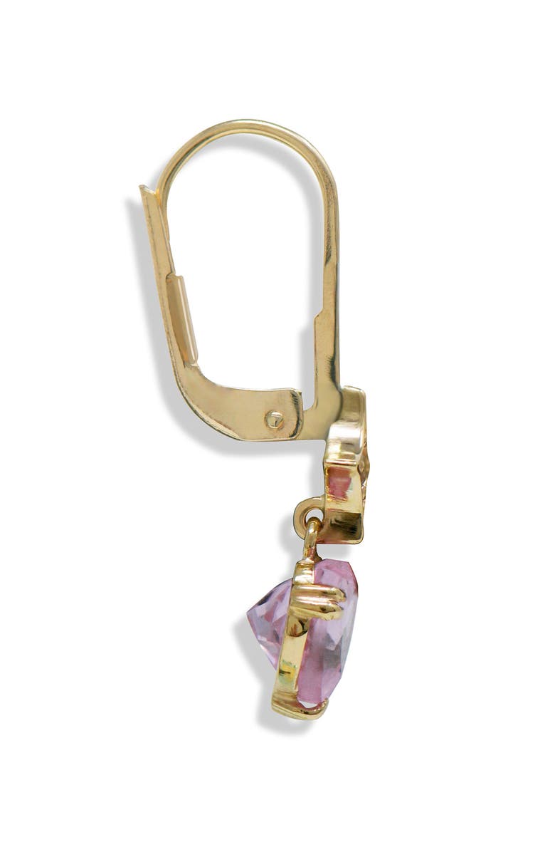 Anzie Jac + Jo Heart Drop Earrings, Alternate, color, Pink