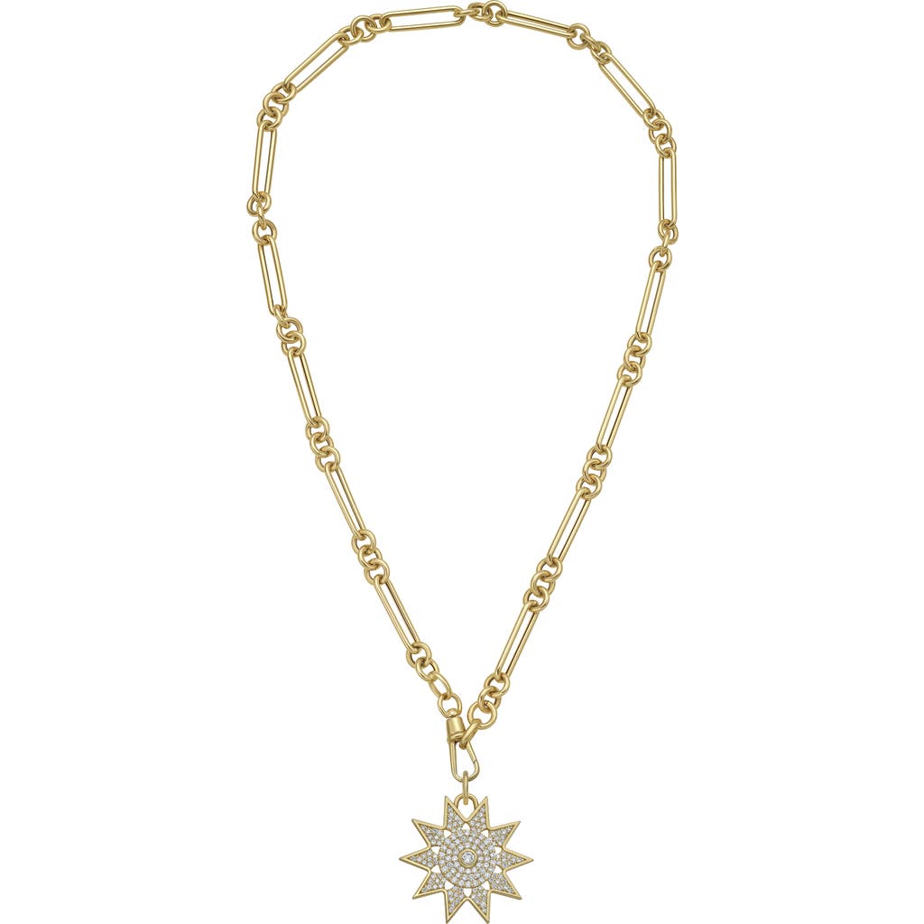 LIONHEART LIONHEART 14K GOLD LUMIÈRE STAR CHARM TROMBONE NECKLACE