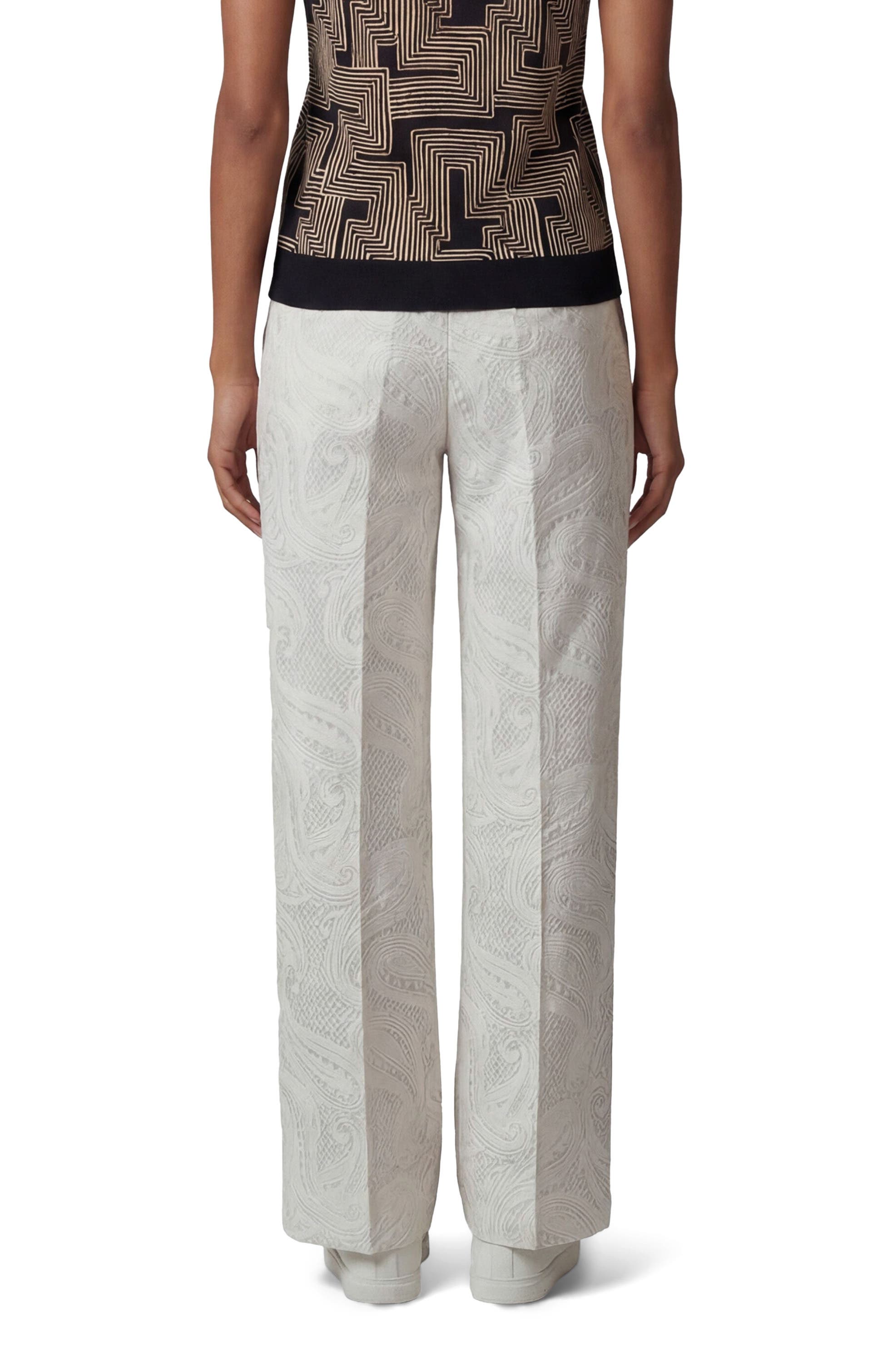 Lords of Harlech Crochet Paisley Womens Wool Wide-leg Pant (Women ...