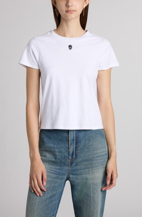 Embroidered Skull T-Shirt