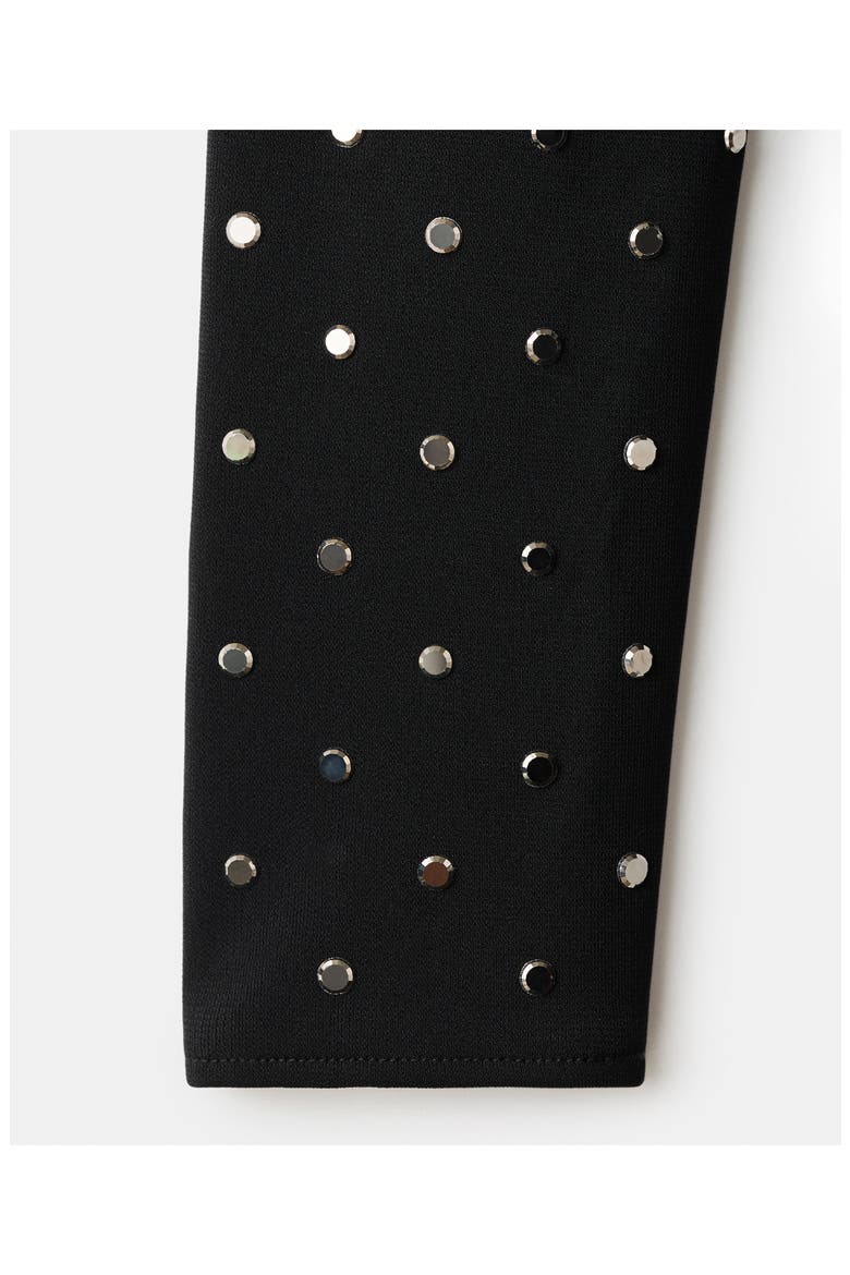 Selection Crystal Embellished Long Sleeve Maxi Dress, Alternate, color, BLACK