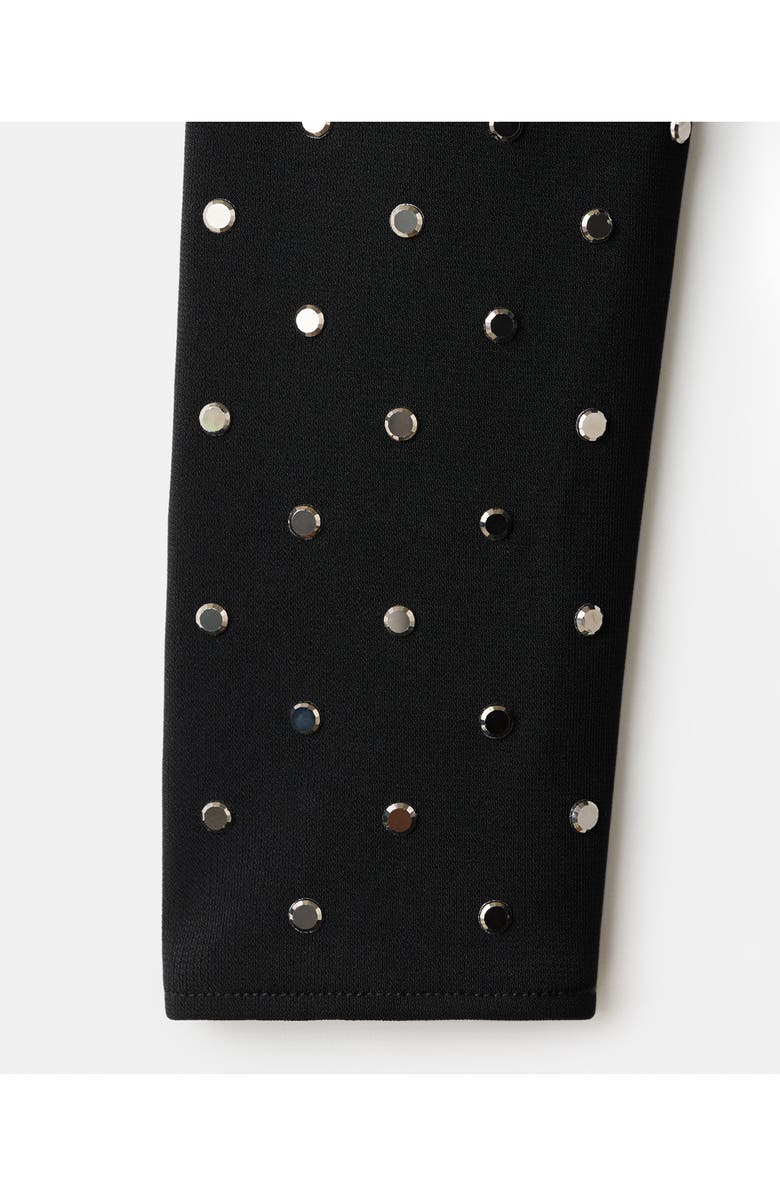 MANGO Selection Crystal Embellished Long Sleeve Maxi Dress, Alternate, color, Black