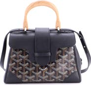 Pre-Owned Goyard Saigon Top Handle Bag Coated Canvas with Leather Mini
