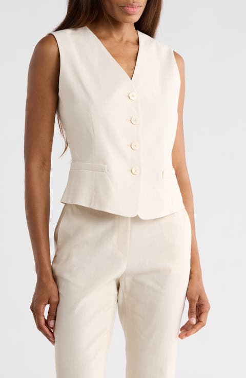 Linen Blend Vest