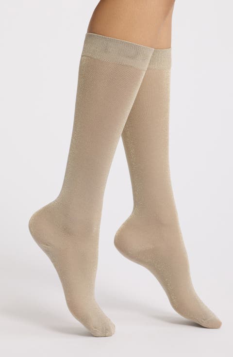Glitterati Metallic Knee High Socks