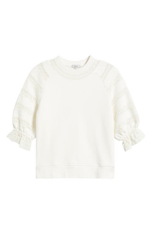 Rails Aggy Lace Sweater In White