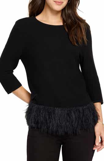 NIC+ZOE Feather Fringe Sweater