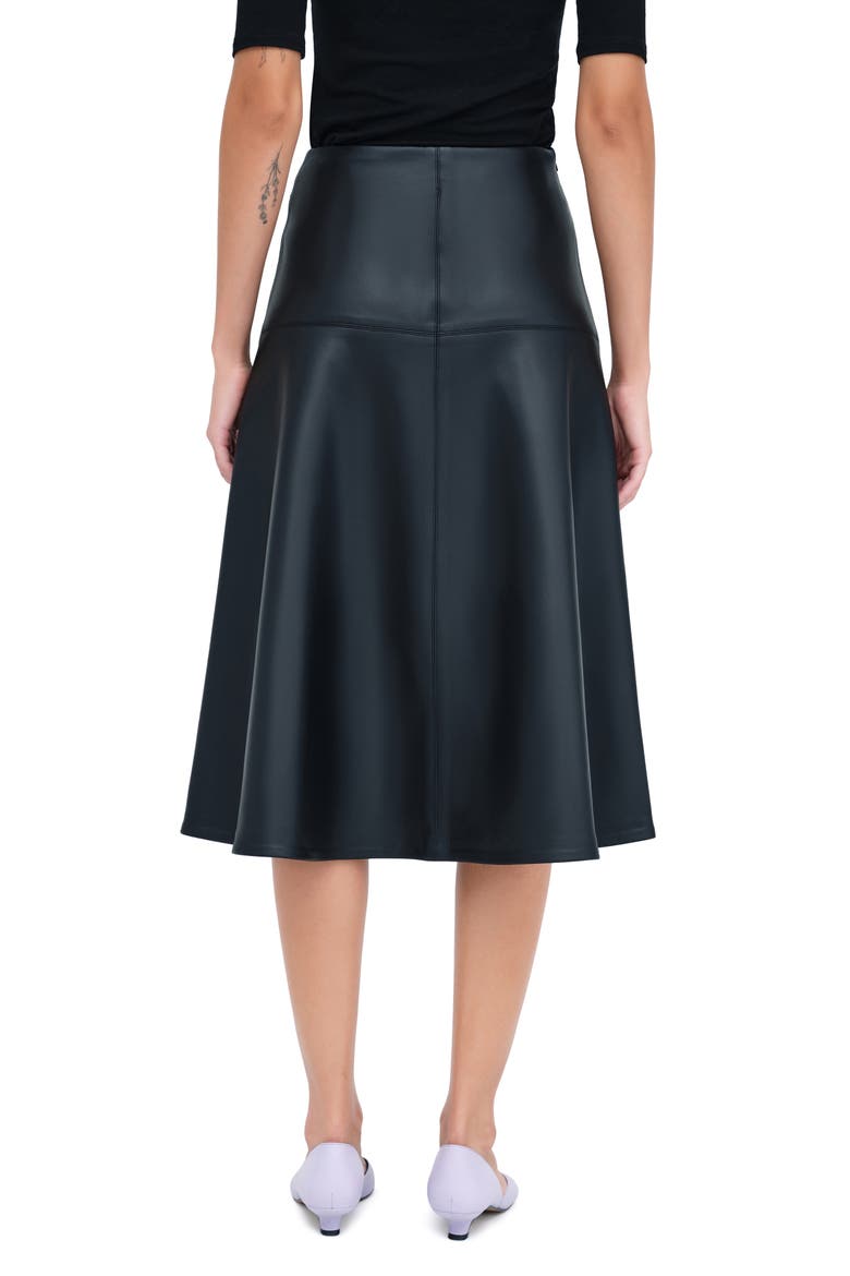 Lexi Faux Leather Skirt, Alternate, color, BLACK