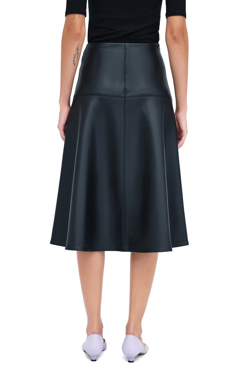 Marcella Lexi Faux Leather Skirt, Alternate, color, Black