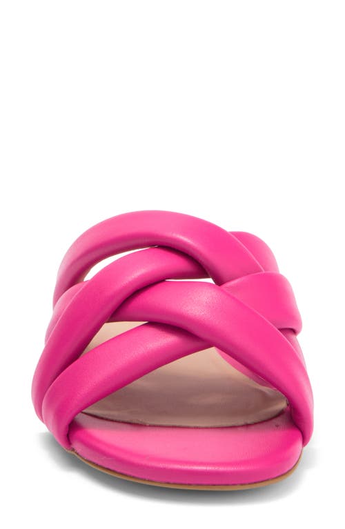 Stuart Weitzman Crossover Slide Sandal In Flamingo