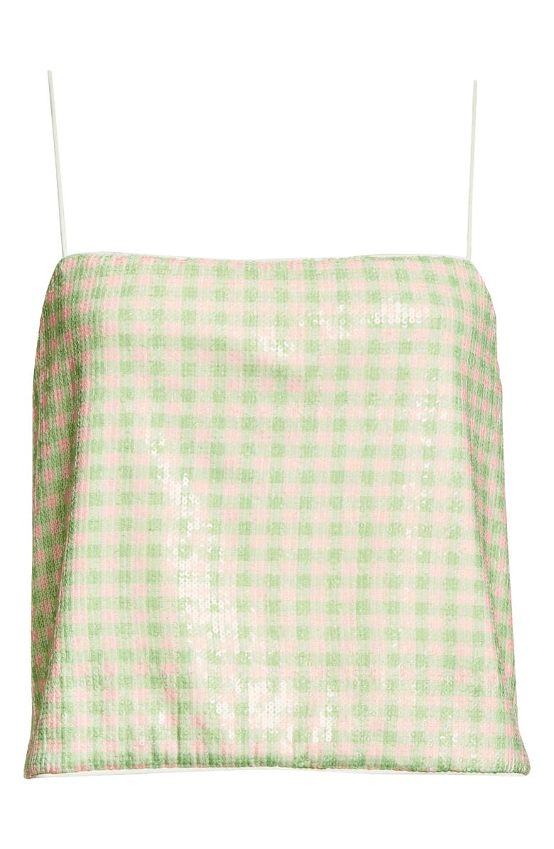 Baum und Pferdgarten Jovana Sequin Gingham Tank Top, Alternate, color, 