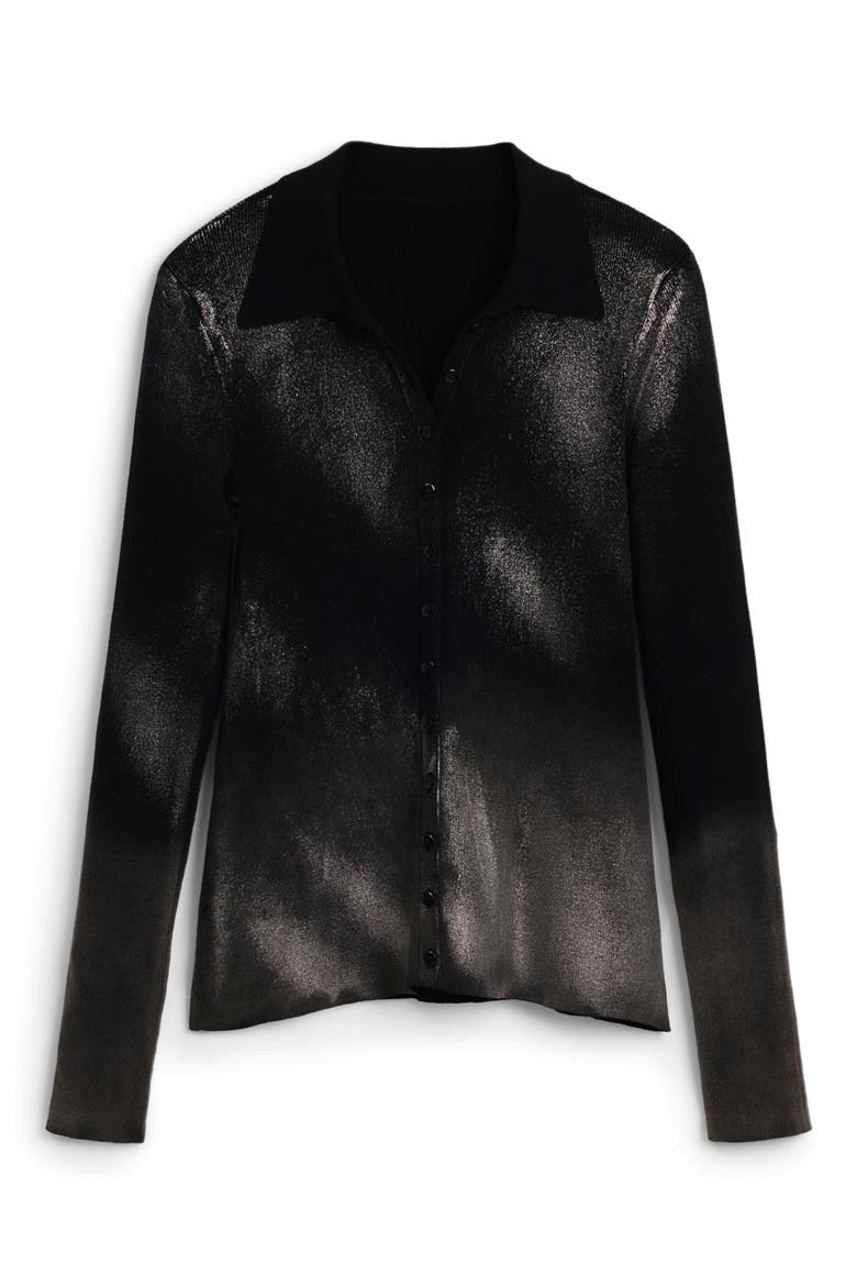 Collar Cardigan, Main, color, BLACK