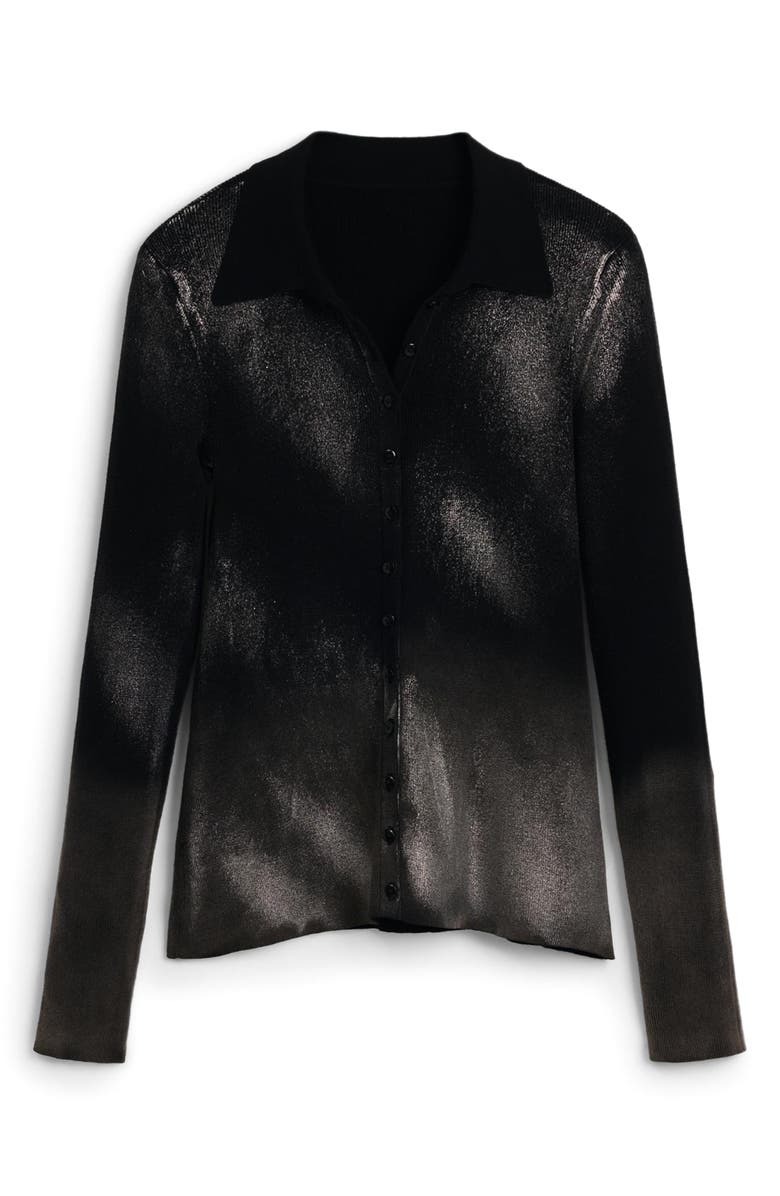 Desigual Collar Cardigan, Main, color, Black