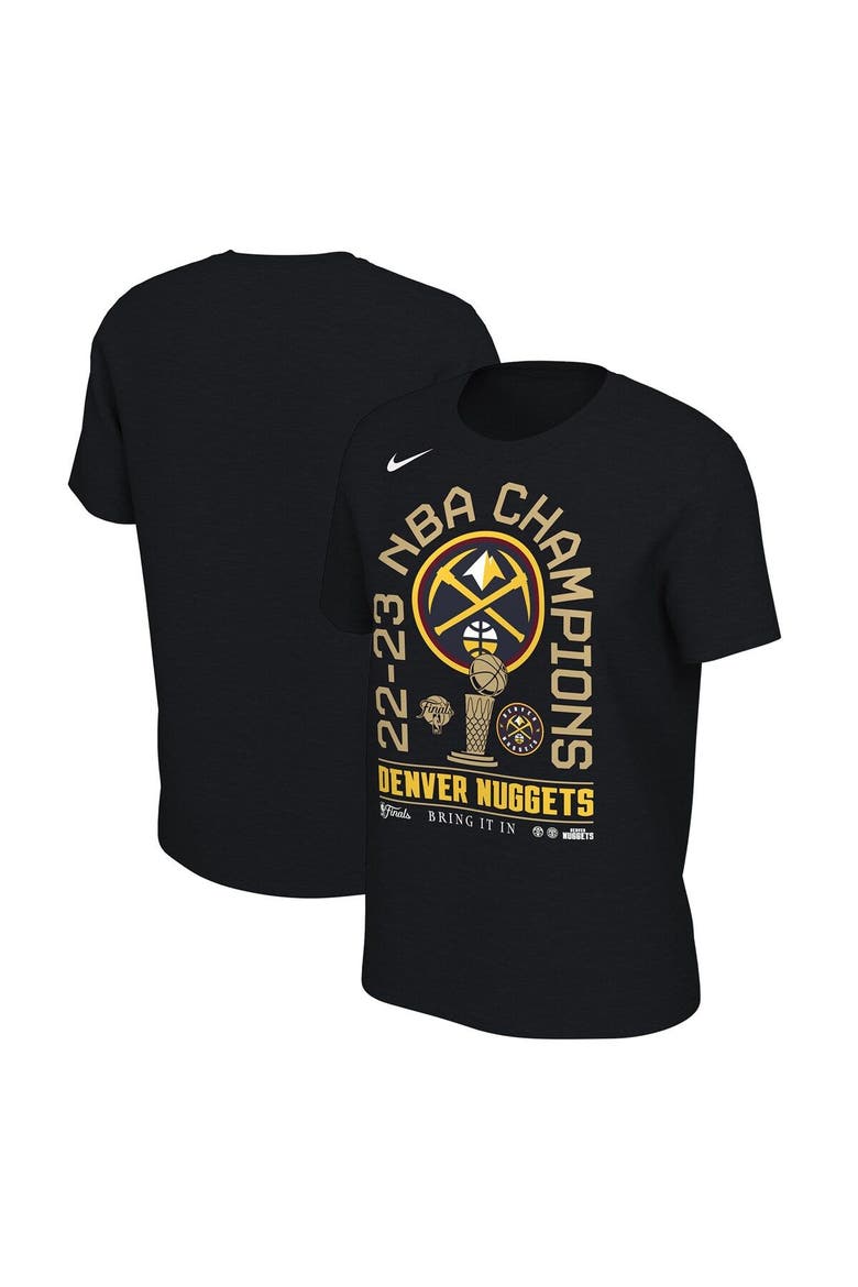 Women's Nike Black Denver Nuggets 2023 NBA Finals Champions Locker Room T-Shirt, Main, color, Black