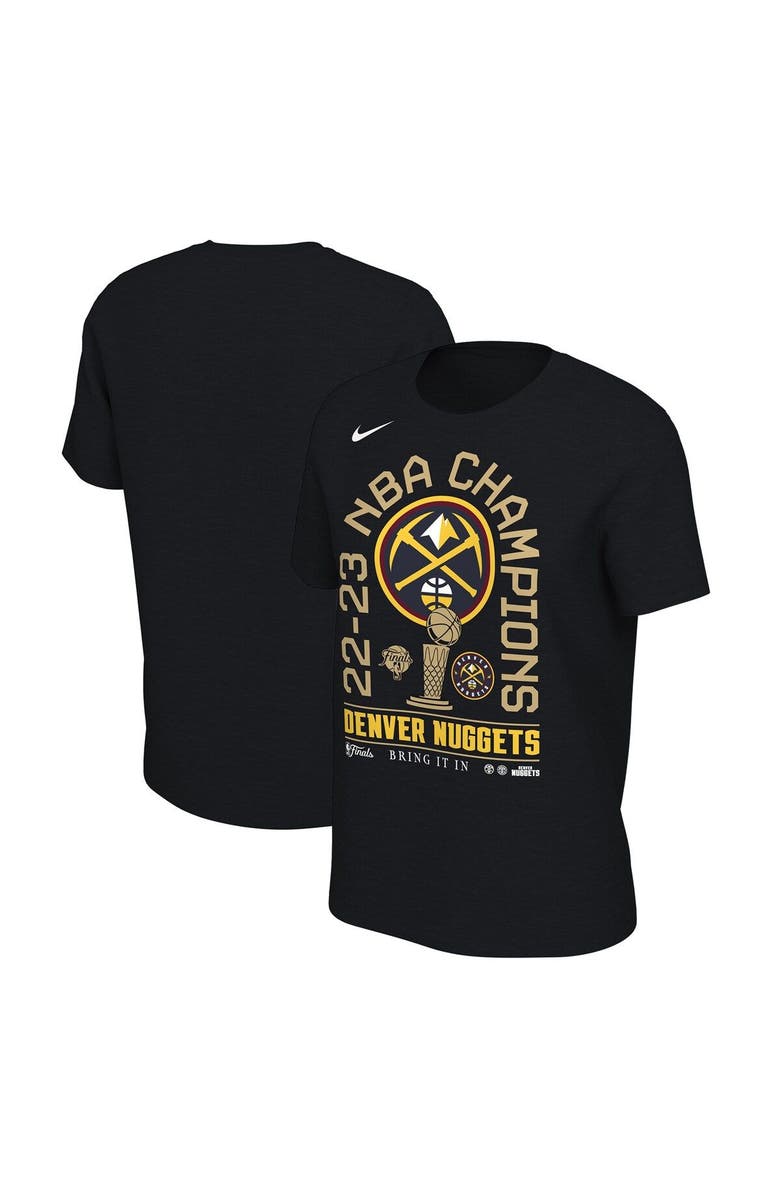 Nike Women's Nike Black Denver Nuggets 2023 NBA Finals Champions Locker Room T-Shirt, Main, color, 