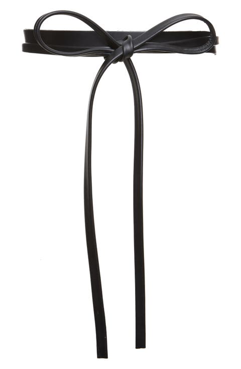 Skinny Leather Wrap Belt