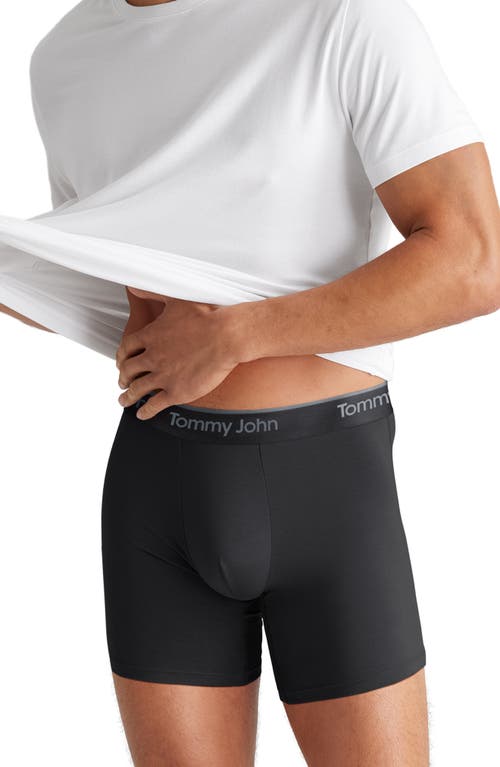 Tommy John Assorted 3-pack Second Skin Stretch Modal Boxer Briefs In Black