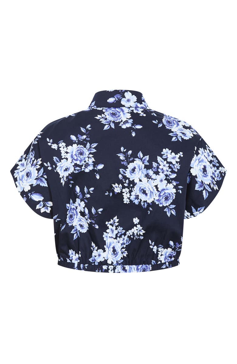 City Chic Vacay Crop Cotton Button-Up Shirt, Alternate, color, 