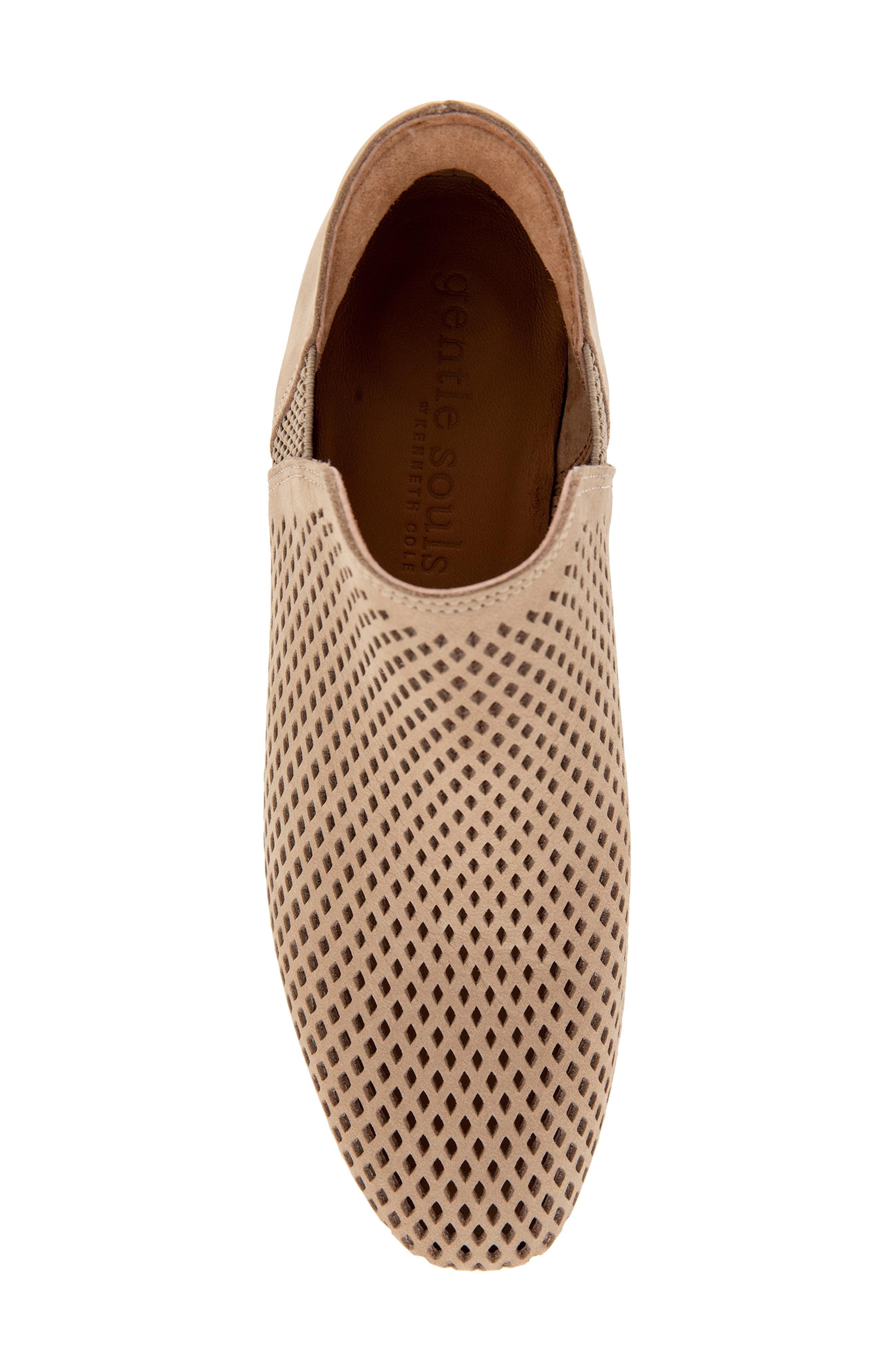 Gentle Souls Fran Perforated Bootie, Alternate, color, Sesame Nubuck