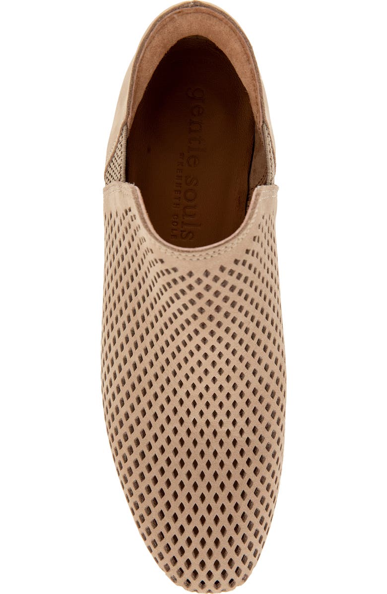 Gentle Souls Fran Perforated Bootie, Alternate, color, Sesame Nubuck